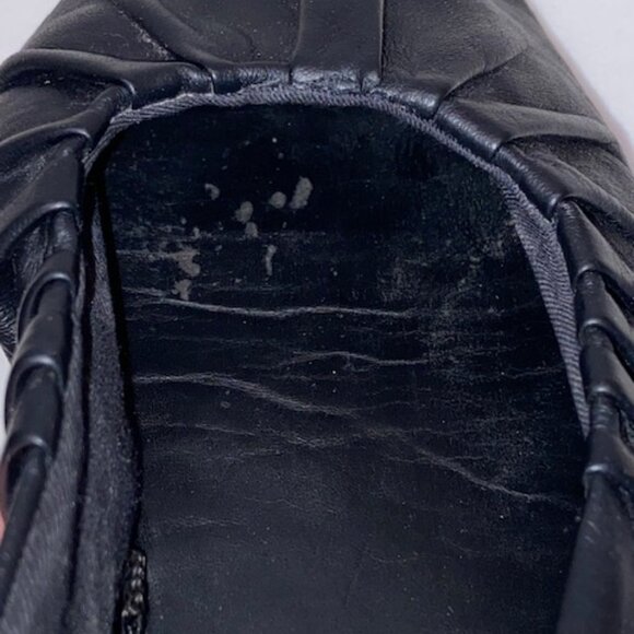 Zara Women's Black Leather Flats - Picture 14 of 16